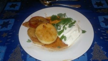 Flamberade äpplen i calvados.